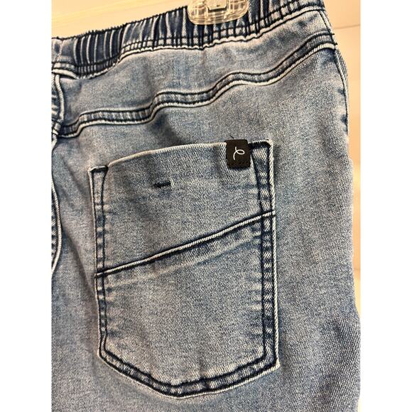 Art Class Super Skinny Moto Jeans Girls Size 16 Blue Elastic Waist Drawstring - Picture 6 of 8